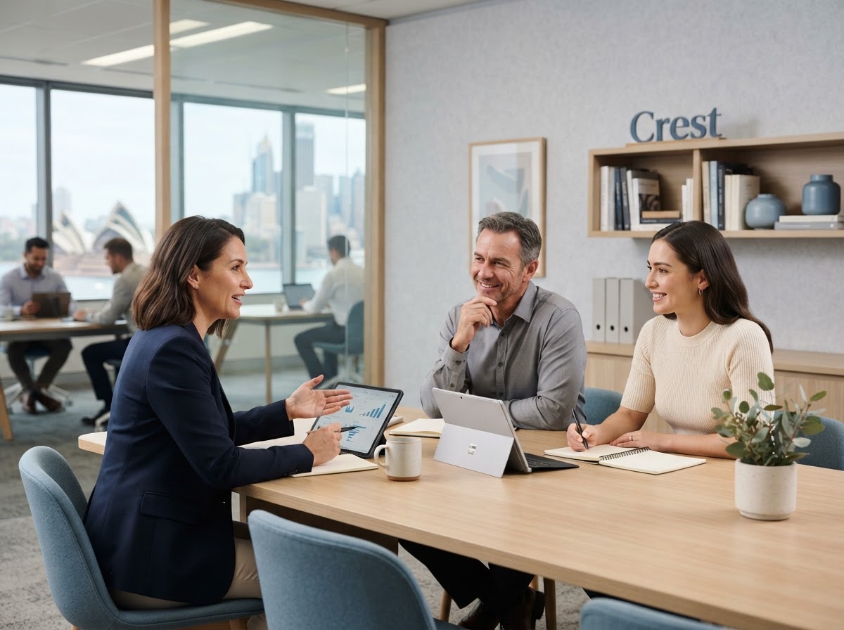 Crest Equilombry analyst reviewing AI-generated portfolio strategy data